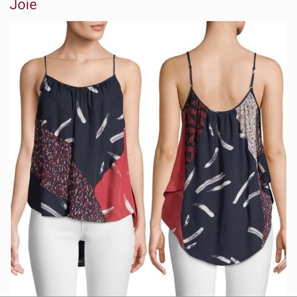 Joie Leniline high low silk tank top S Nwt New
